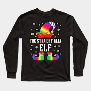 The Straight Ally Elf Matching Family Group Xmas LGBT Long Sleeve T-Shirt